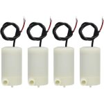 Jalleria - 4 pcs / ensemble mini micro pompe � eau submersible 3v - 5v 1. 2 - 1. 6l / min 0. 3 - 0. 7 ...