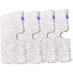 Jalleria - lot de 4 tampons de nettoyage de rechange en microfibre pour balais vapeur shark s3500, s3550, ...