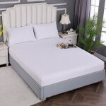 Jalleria - bedding drap housse - blanc, 180 x 200 cm - coupes de 30 cm pour matelas épais - polyester ... Jalleria - bedding drap housse - blanc, 180 x 200 cm - coupes de 30 cm pour matelas épais - polyester ...