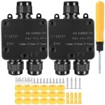 Jalleria - bo�te de jonction �tanche ip68, 2 pi�ces bo�te de d�rivation electrique exterieure etanche, ...