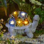 Jalleria - cadeau de saint - valentin pour femme maman figurines de jardin solaires tortue dcoration ...