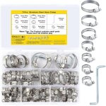 Jalleria - collier de serrage r�glables, tuyau clips, colliers de serrage en acier inoxydable, pinces ...