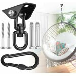 Crochet de plafond pour fauteuil suspendu pivotant à 360 °, balançoire, suspension, crochet avec vis ... Crochet de plafond pour fauteuil suspendu pivotant à 360 °, balançoire, suspension, crochet avec vis ...