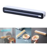 Jalleria - distributeur de film alimentaire magnétique 2 en 1, boîte de rangement avec coupe - film Étirable, ... Jalleria - distributeur de film alimentaire magnétique 2 en 1, boîte de rangement avec coupe - film Étirable, ...
