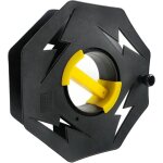 Jalleria - enrouleur de cble noir robuste, support vide pour cbles de raccordement, cbles de camping, ...