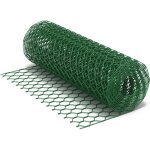 Jalleria - fil de grillage vert acier galvanis pvc maille carre 25x25mm rouleau 10m hauteur 40cm clture ...