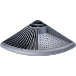 Jalleria - gouttoir vaisselle plastique, egouttoir d'angle gain de place, plastique, 35x9x35 cm, gris ...
