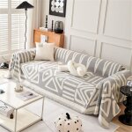Jalleria - grand plaid doux r�versible et polyvalent pour canap� 1 / 2 / 3 / 4 places - style boh�me ...