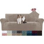 Jalleria - housse de canap� en velours 3 places, sofa cover extensible, universelle housse pour canap� ...