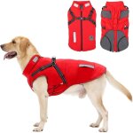 Jalleria - manteau chien avec harnais intgr, manteaux d'hiver pour chien chaud en polaire impermeable, ...