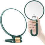 Jalleria - miroir grossissant de poche, miroir grossissant double face de voyage avec grossissement 30x ...