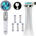 Jalleria - pack douchette + 5 recharges filtres - pommeau de douche avec h�lice haute pression - economise ...