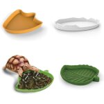 Jalleria - pices feuilles en forme de nourriture en eau bols, reptiles bol alimentaire, accessoire tortue ...