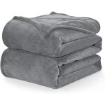 Jalleria - plaid couverture polaire flanelle en microfibre, jet� de canap� 150x200 gris anthracite, couverture ...