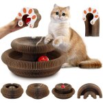 Jalleria - planches � gratter pour chat magic organ 2 en 1, nouveau jouet interactif pliable pour chat ...