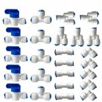 Jalleria - raccord osmoseur de filtre  eau, raccord droit 1 / 4' (6mm) pushfit pour tuyau de filtre ...