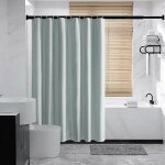 Jalleria - rideau de douche 180 x 200 anti - moisissure eva rideau de bain pour baignoire et douche gris ...
