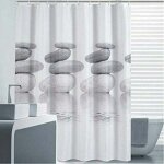 Rideau de douche rsistant  la moisissure impermable lavable antibactrien gris galet polyester rideau ...