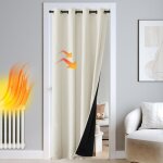 Jalleria - rideaux trs occultants - double rideaux chambre  oeillets anti - bruit tissu lourd 100% ...