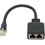 Jalleria - rj45 coupleur adaptateur rpartiteur rj45 adaptateur rseau rj45 1  2 ports ethernet adaptateur ...