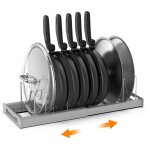 Jalleria - support de couvercle de casserole, support de casserole extensible pour tiroir, organisateur ...