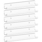 Jalleria - tagres flottantes pour disques vinyles, lot de 6 tagres murales en acrylique clair 38 cm, ...