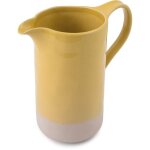 Jamie oliver big love perfect pitcher, cruche en gr�s jaune de 1, 5l avec base brute pour l'eau ou les ...
