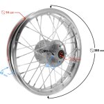 Jante arri�re 14 - 1, 85 pour cross 110 rayons