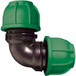 Raccord coude gal compression jardibric 20 ? angle 90 pour tuyaux pe en arrosage enterr