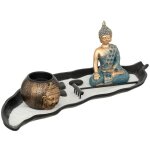 Jardin zen bois shamy noir 37x15cm atmosphera crateur d'intrieur