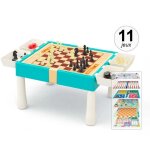 Jardindeco - table multijeux 11 jeux classiques avec plateau magnétique Jardindeco - table multijeux 11 jeux classiques avec plateau magnétique
