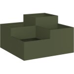 Cache - pot de jardin vert olive 100 x 100 x 48 cm acier vidaxl Cache - pot de jardin vert olive 100 x 100 x 48 cm acier vidaxl