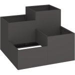Vidaxl - cache - pot de jardin noir 100 x 100 x 60 cm acier Vidaxl - cache - pot de jardin noir 100 x 100 x 60 cm acier