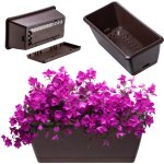 Jardinière en 2 tailles et 4 couleurs - jardinière de balcon en plastique avec soucoupe - pot de balcon ... Jardinière en 2 tailles et 4 couleurs - jardinière de balcon en plastique avec soucoupe - pot de balcon ...