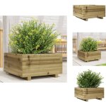 Vidaxl - jardinire 50x50x26, 5 cm bois de pin imprgn - jardinier - pot de fleurs - bac  fleurs - ...