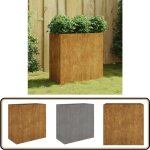 Vidaxl - jardinire 80x40x80 cm acier corten - jardinier - bac  fleurs - plante - extrieur - balcon ...