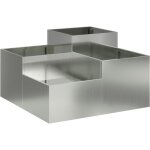 Cache - pot de jardin argent 80 x 80 x 48 cm acier galvanisé vidaxl Cache - pot de jardin argent 80 x 80 x 48 cm acier galvanisé vidaxl