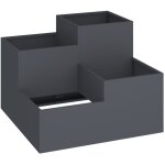 Cache - pot de jardin anthracite 80 x 80 x 60 cm acier vidaxl Cache - pot de jardin anthracite 80 x 80 x 60 cm acier vidaxl