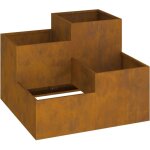 Cache - pot de jardin rouill� 80 x 80 x 60 cm vidaxl