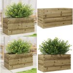 Jardini�re 90x40x45, 5 cm bois de pin impr�gn� - jardiniered'ext�rieure - jardini�re bois - pot de fleurs ...
