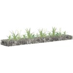 Jardini�re, bac a fleur, lit sur�lev� � gabion acier galvanis� 180x30x10 cm fr47289 design in