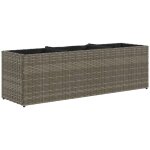 Jardini�re bac lit sur�lev� plantes fleurs terrasse jardin avec 3 pots 105 x 30 x 32 cm r�sine tress�e ...