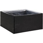 Helloshop26 - jardinire bac lit surlev plantes fleurs terrasse jardin 80 x 80 x 40 cm rsine tresse ...