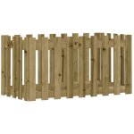 Jardini�re bac lit sur�lev� plantes fleurs terrasse jardin de jardin design de cl�ture bois de pin impr�gn� ...