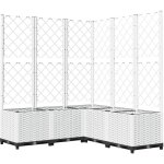 Helloshop26 - jardini�re bac lit sur�lev� plantes fleurs terrasse jardin avec treillis 120 x 120 x 136 ...