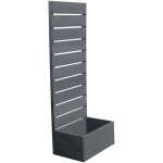 Jardini�re bac � plante fleur avec brise - vue heerde bois composite 150 x 56 x 38 cm gris
