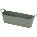 Jardini�re de balcon en plastique vert 45x14x11, 5cm avec poign�es