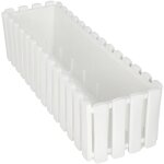 Jardini�re de balcon rustique blanche 60 cm pour balustrade