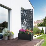 Jardinière brise - vue bernalda acier galvanisé 190 x 82 x 38 cm noir casa. pro Jardinière brise - vue bernalda acier galvanisé 190 x 82 x 38 cm noir casa. pro