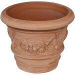 Jardinire dcorative pot de jardin rond en terre cuite pot d'extrieur 32x26 fabriqu  la main made ...